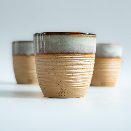 espresso cup, hand made stoneware clay