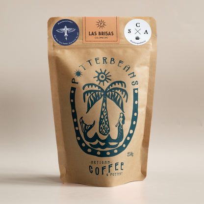 Wood roasted coffee. Las Brisas coffee beans