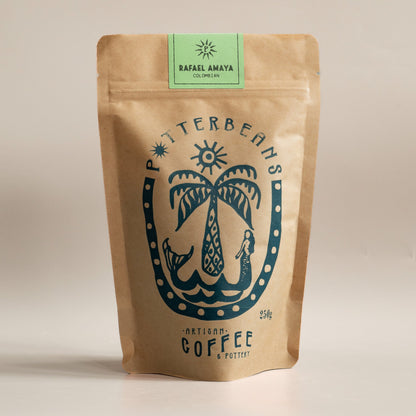 coffee Colombia, speciality coffee beans, wood roasted in Cornwall UK