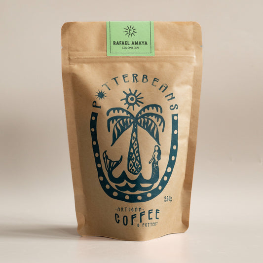 coffee Colombia, speciality coffee beans, wood roasted in Cornwall UK