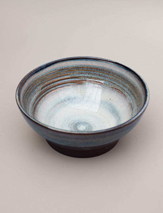 Stoneware pottery bowls, hand thrown. Cornwall.