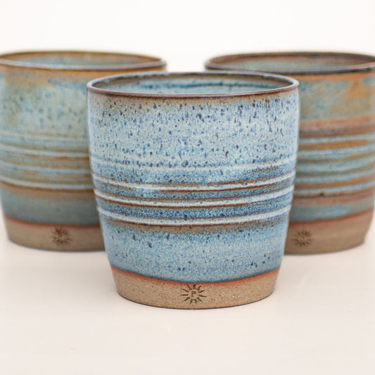 Pottery Tumbler - parallel lines