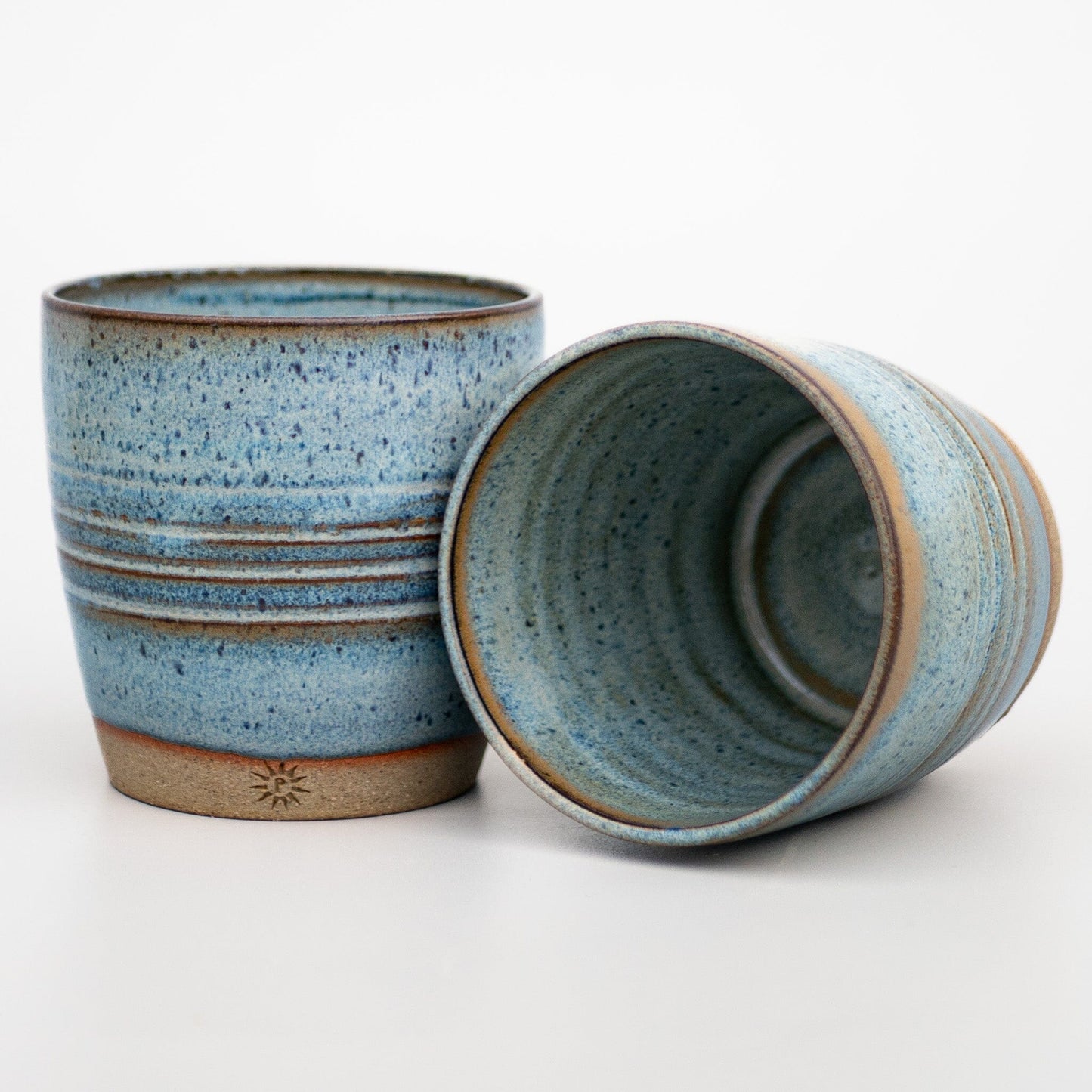 Pottery Tumbler - parallel lines