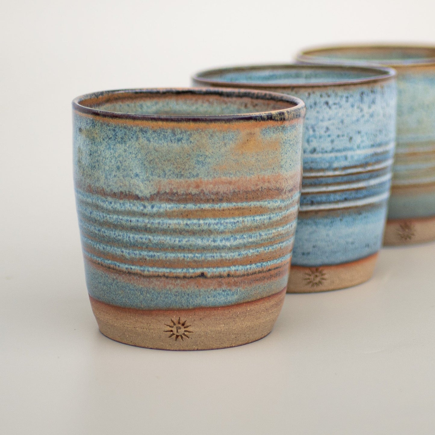 Pottery Tumbler - parallel lines