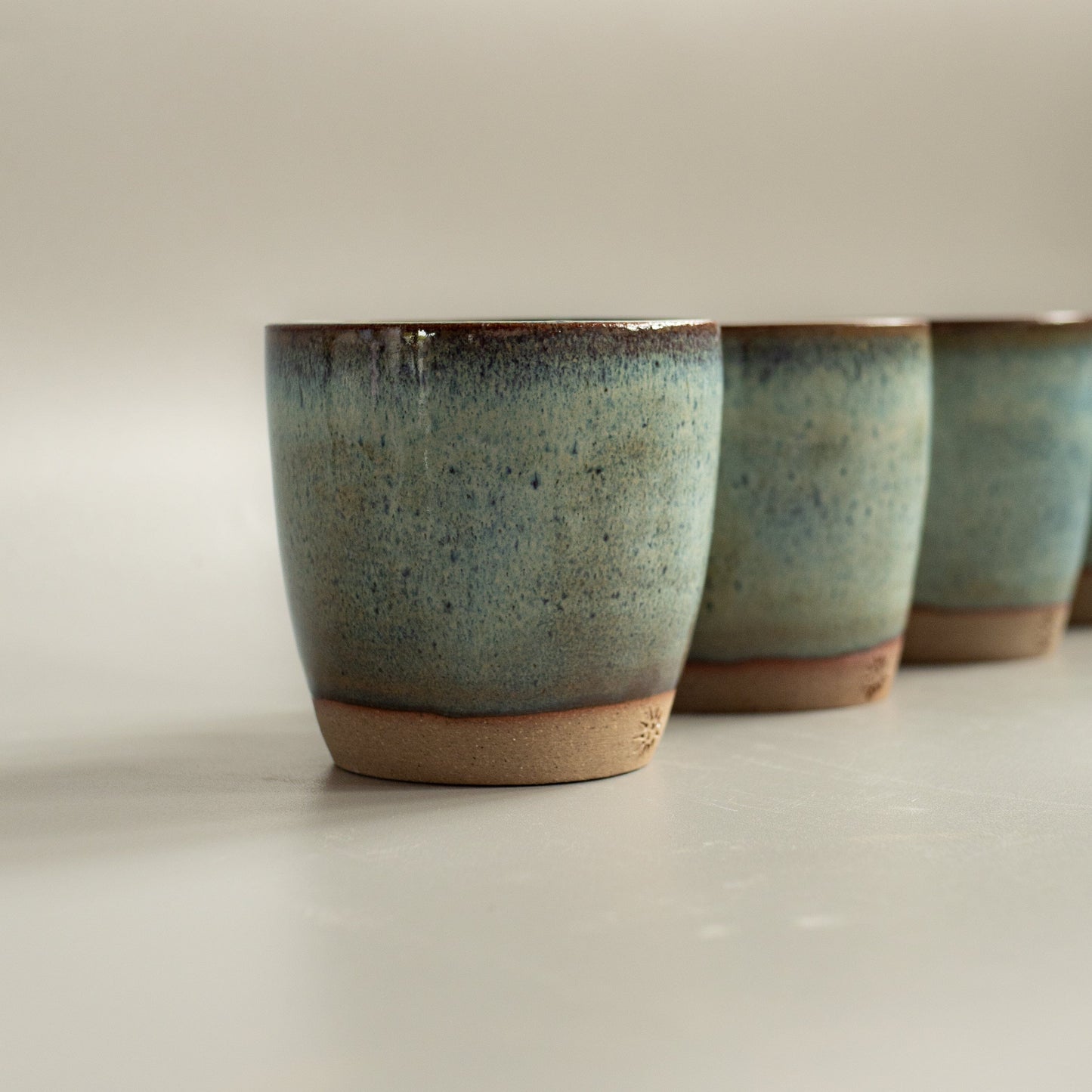 espresso cup. Hand thrown in toasted stoneware clay.