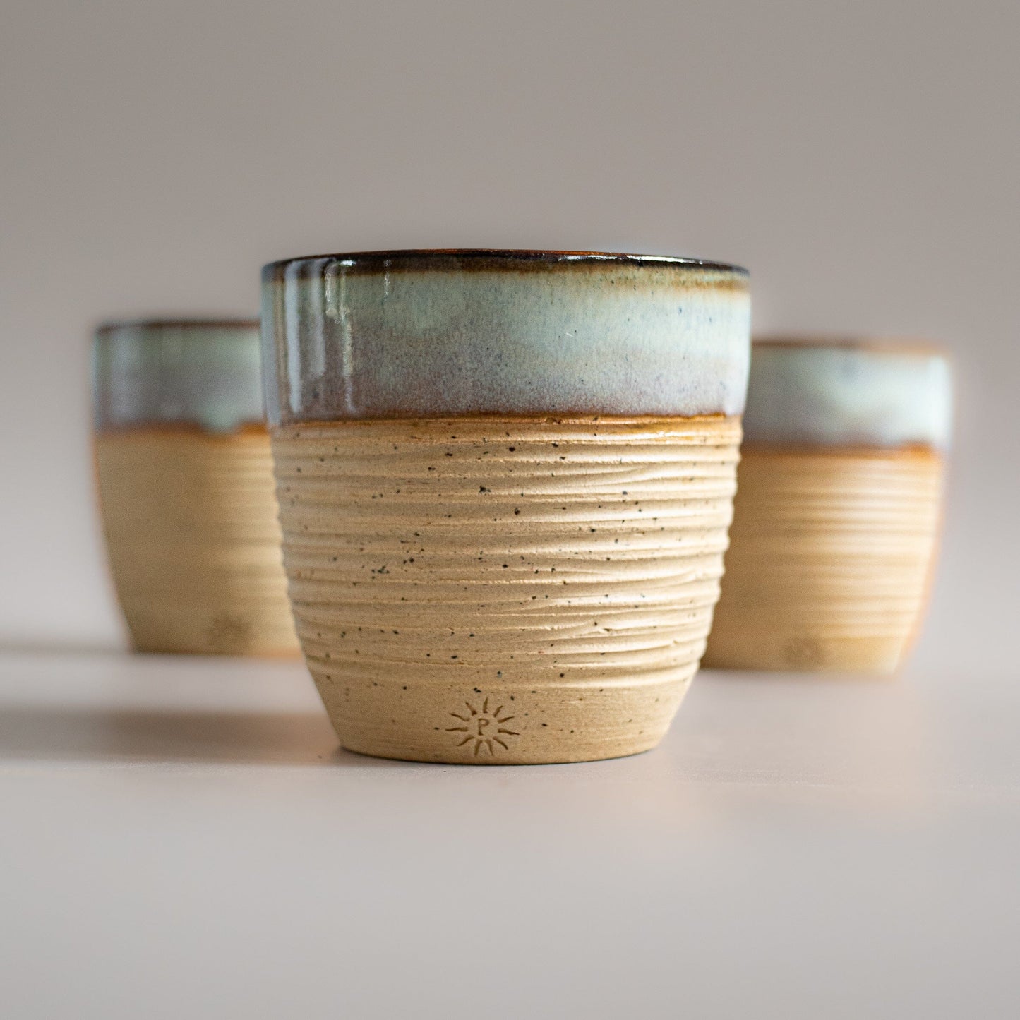 Handmade Pottery Mug | Spiral Espresso Cup | Potterbeans