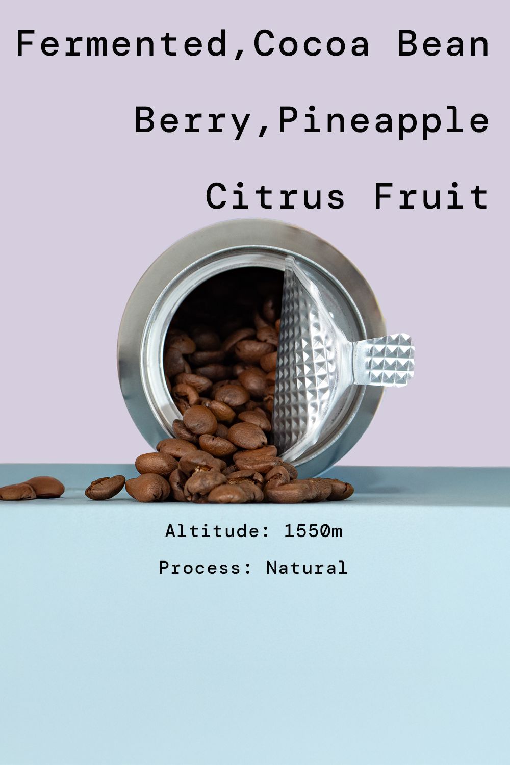 Natural coffee from El Salvador. Whole bean. Aromaic notes